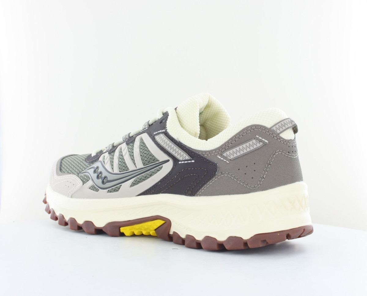 Saucony Grid peak vert beige marron