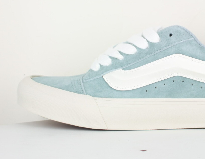 Vans Knu skool pig suede vert d'eau blanc