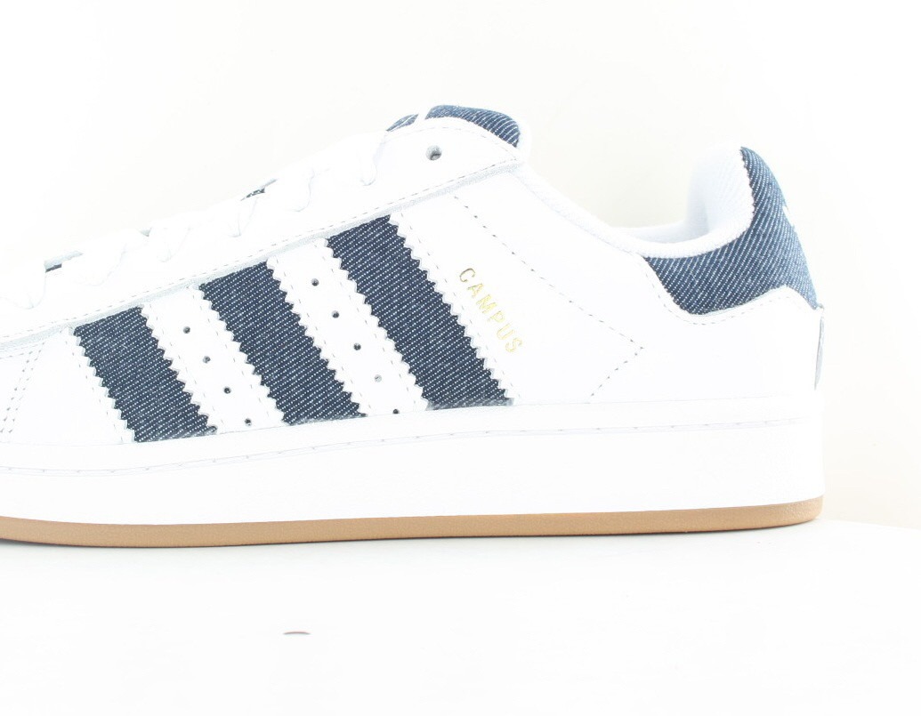 Adidas Campus 00s cuir blanc bleu marine denim