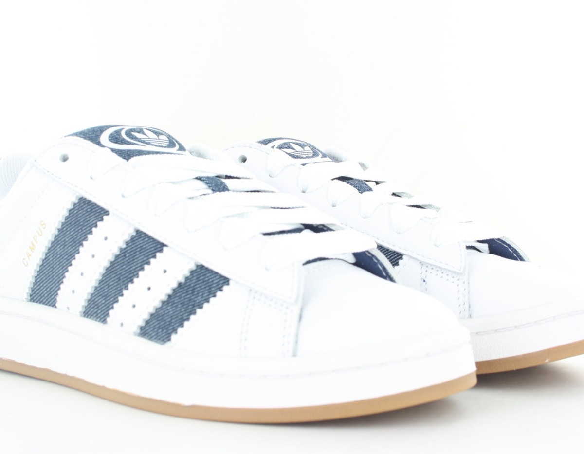 Adidas Campus 00s cuir blanc bleu marine denim