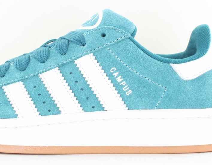 Adidas Campus 00's turquoise blanc gomme
