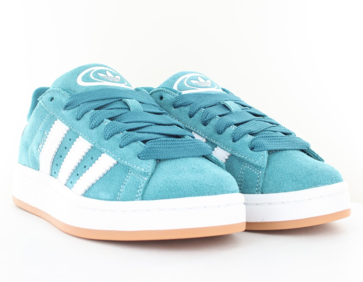 Adidas Campus 00's turquoise blanc gomme