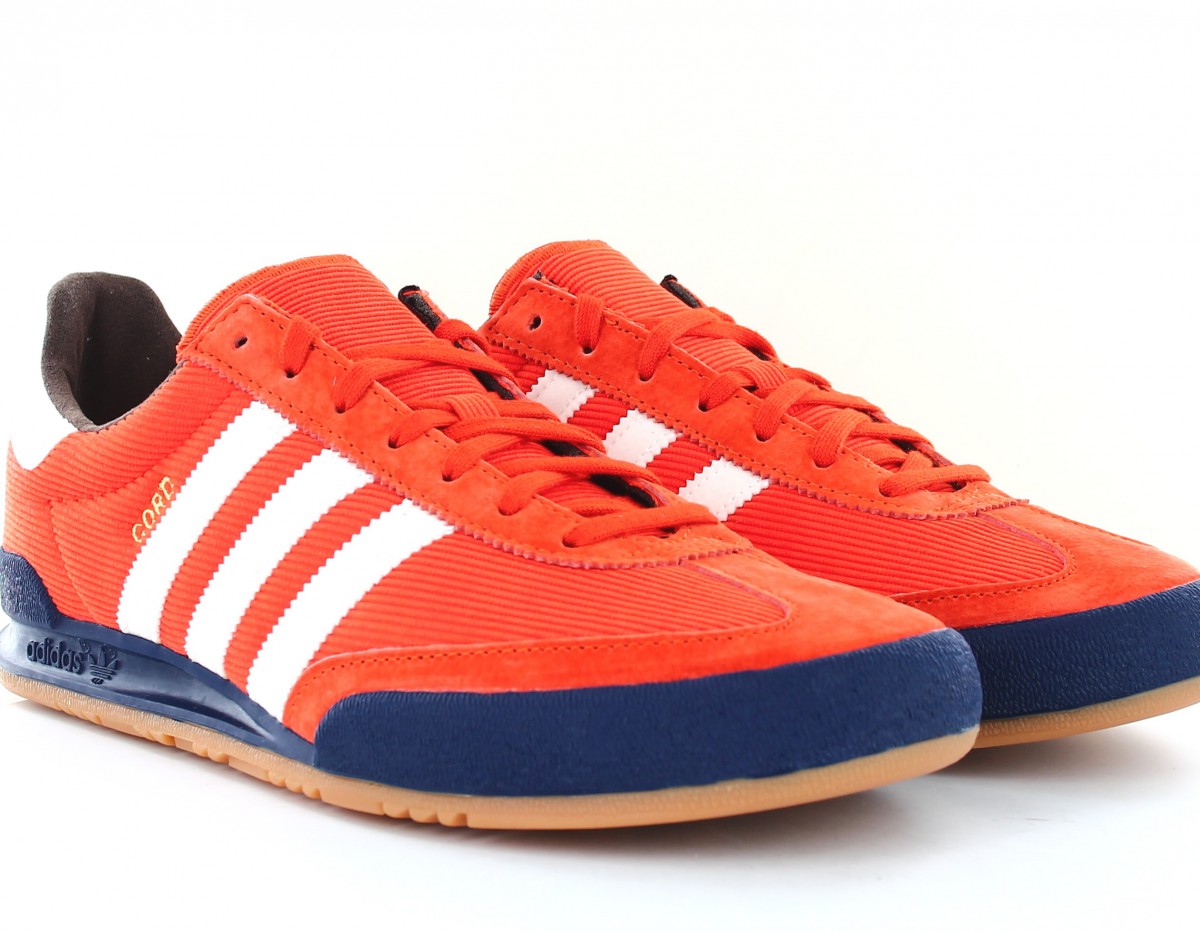 Adidas Cord orange blanc bleu marine gomme