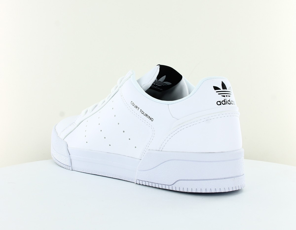 Adidas Court tourino blanc noir