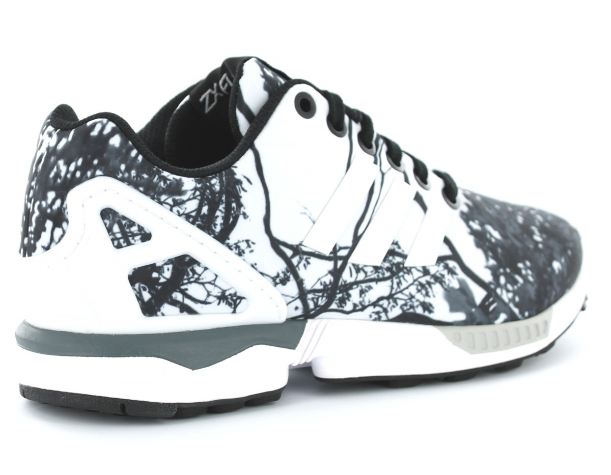 Adidas ZX Flux Print BLANC/NOIR