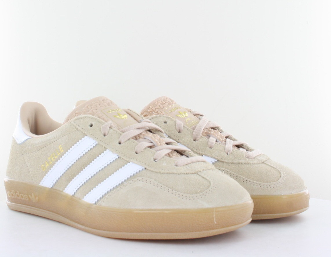 Adidas Gazelle indoor beige blanc