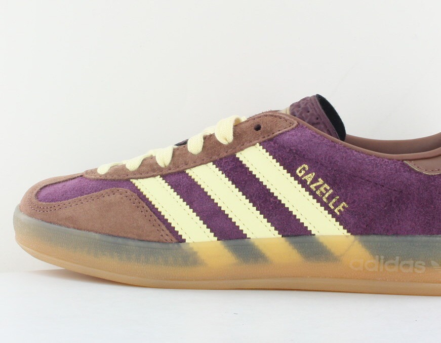 Adidas Gazelle indoor bordeaux marron jaune