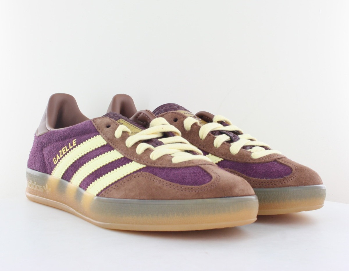 Adidas Gazelle indoor bordeaux marron jaune