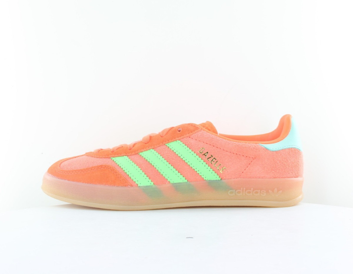 Adidas Gazelle indoor orange vert bleu ciel