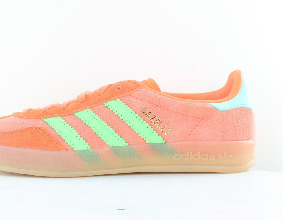 Adidas Gazelle indoor orange vert bleu ciel