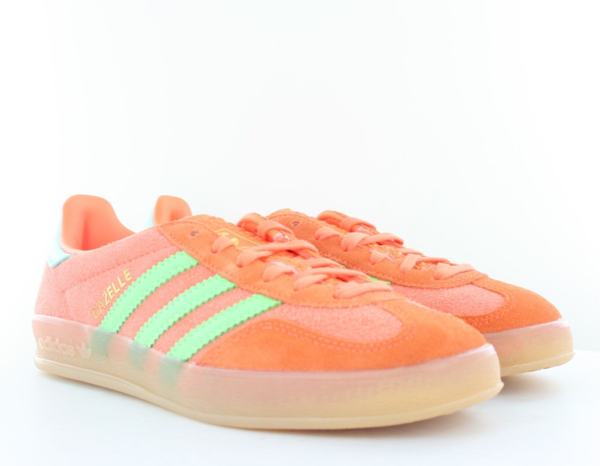 Adidas Gazelle indoor orange vert bleu ciel