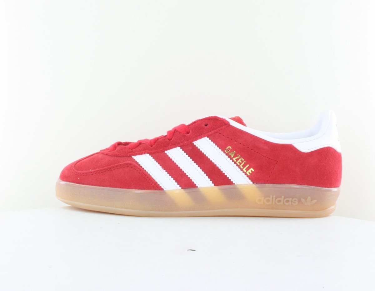 Adidas Gazelle indoor rouge blanc gomme