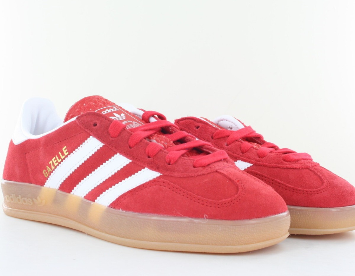 Adidas Gazelle indoor rouge blanc gomme