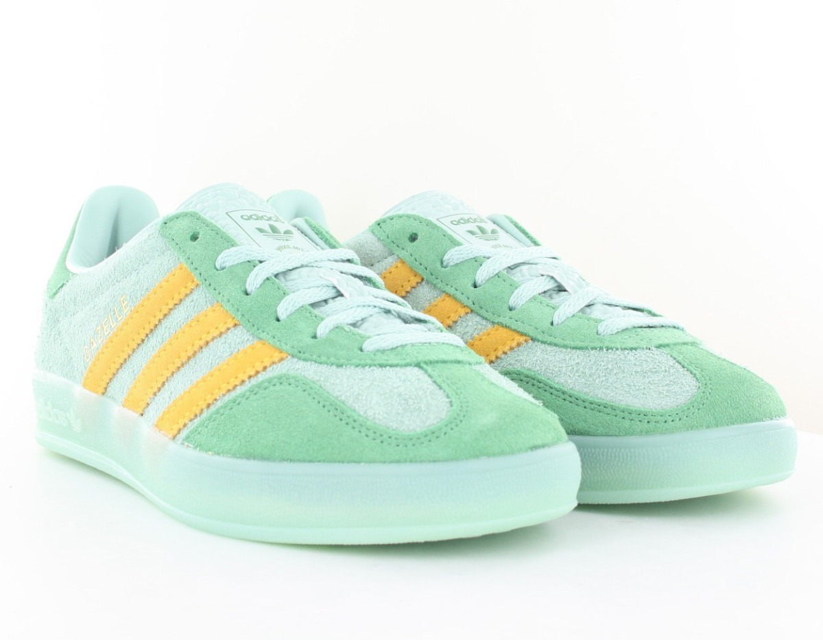 Adidas Gazelle indoor turquoise jaune vert