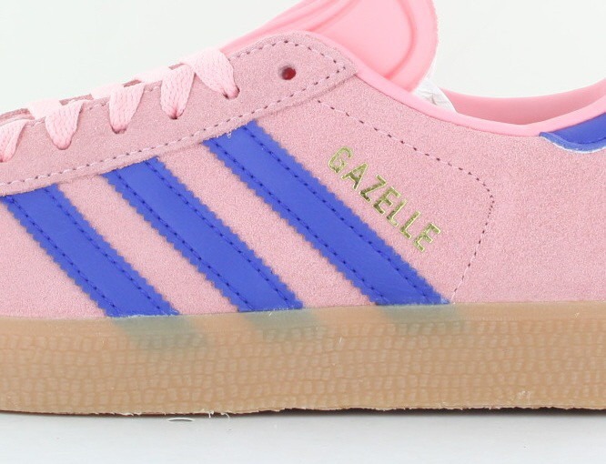 Adidas Gazelle rose bleu gomme