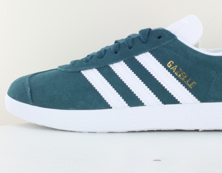 Adidas Gazelle vert canard blanc or