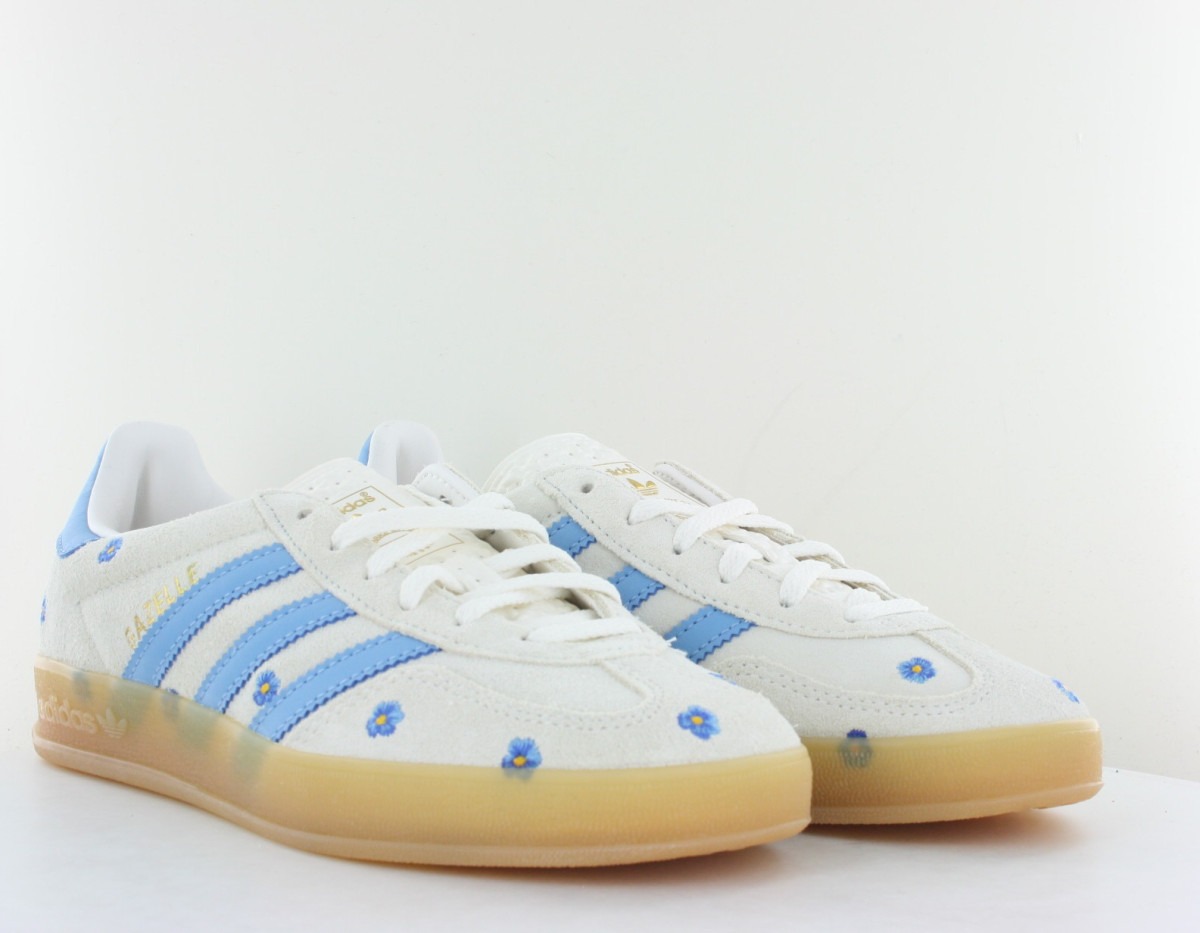 Adidas Gazelle indoor beige fleur bleu