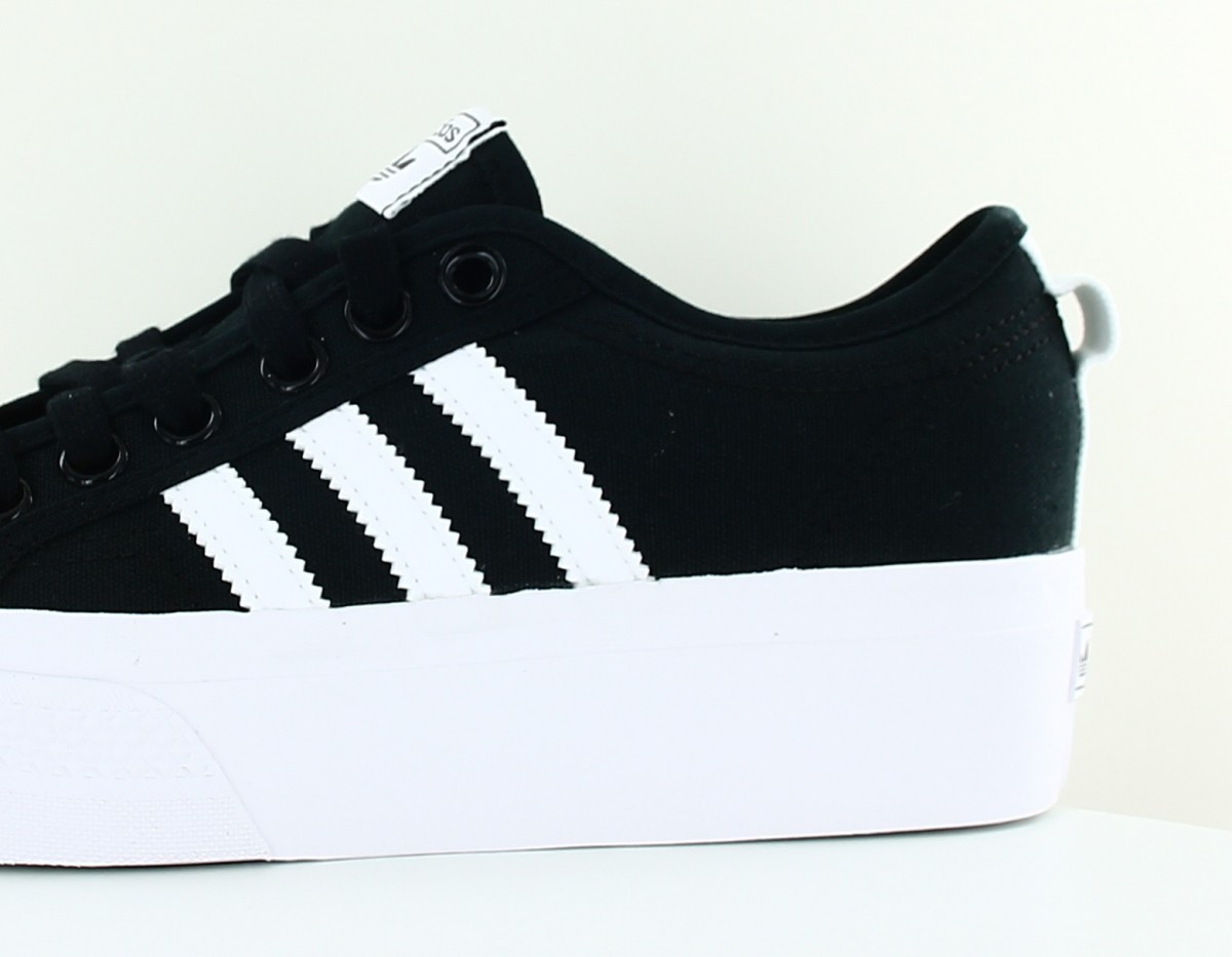 Adidas Nizza plateform summer noir blanc