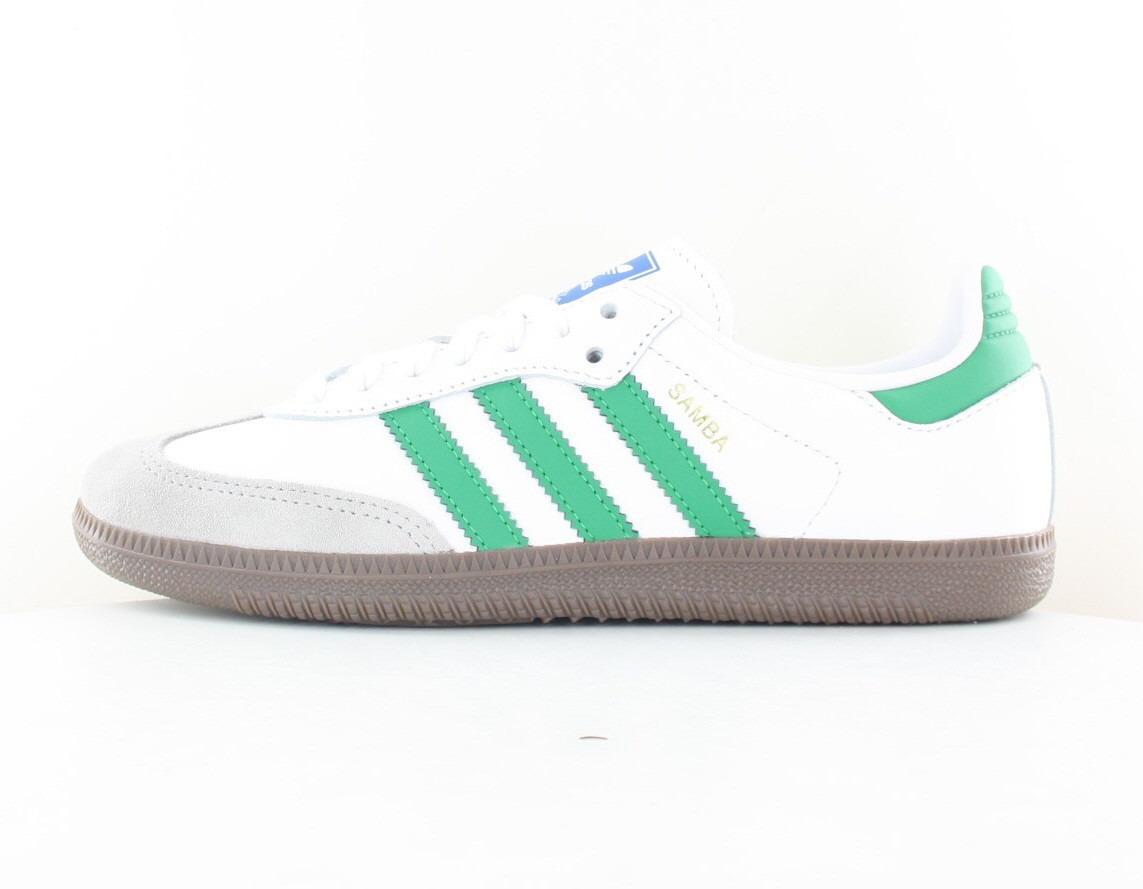 Adidas Samba og blanc vert gomme foncé