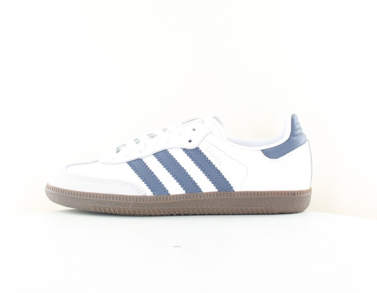 Adidas Samba og blanc bleu argent gomme