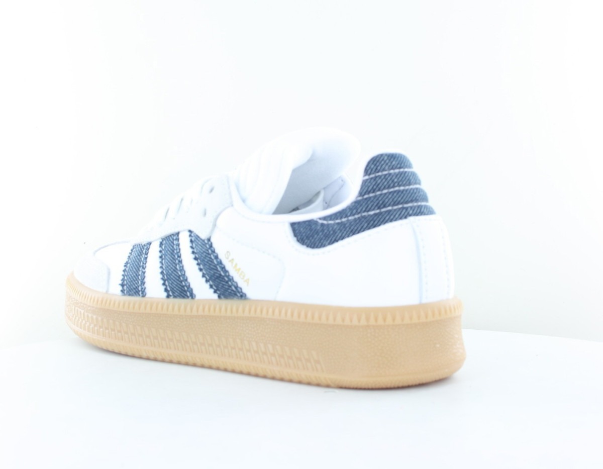 Adidas Samba xlg blanc bleu denim