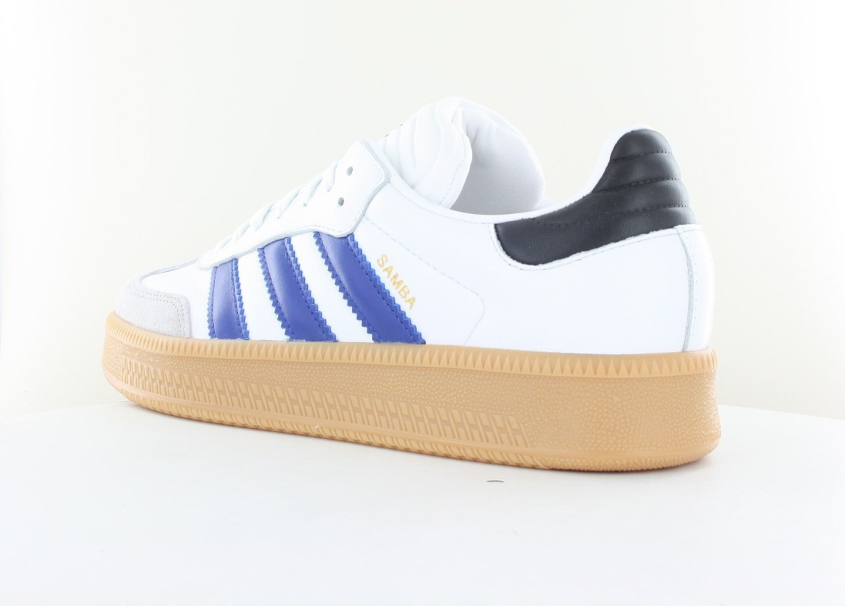 Adidas Samba xlg blanc bleu noir gomme