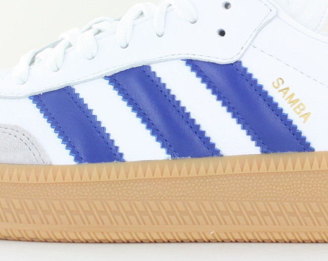 Adidas Samba xlg blanc bleu noir gomme