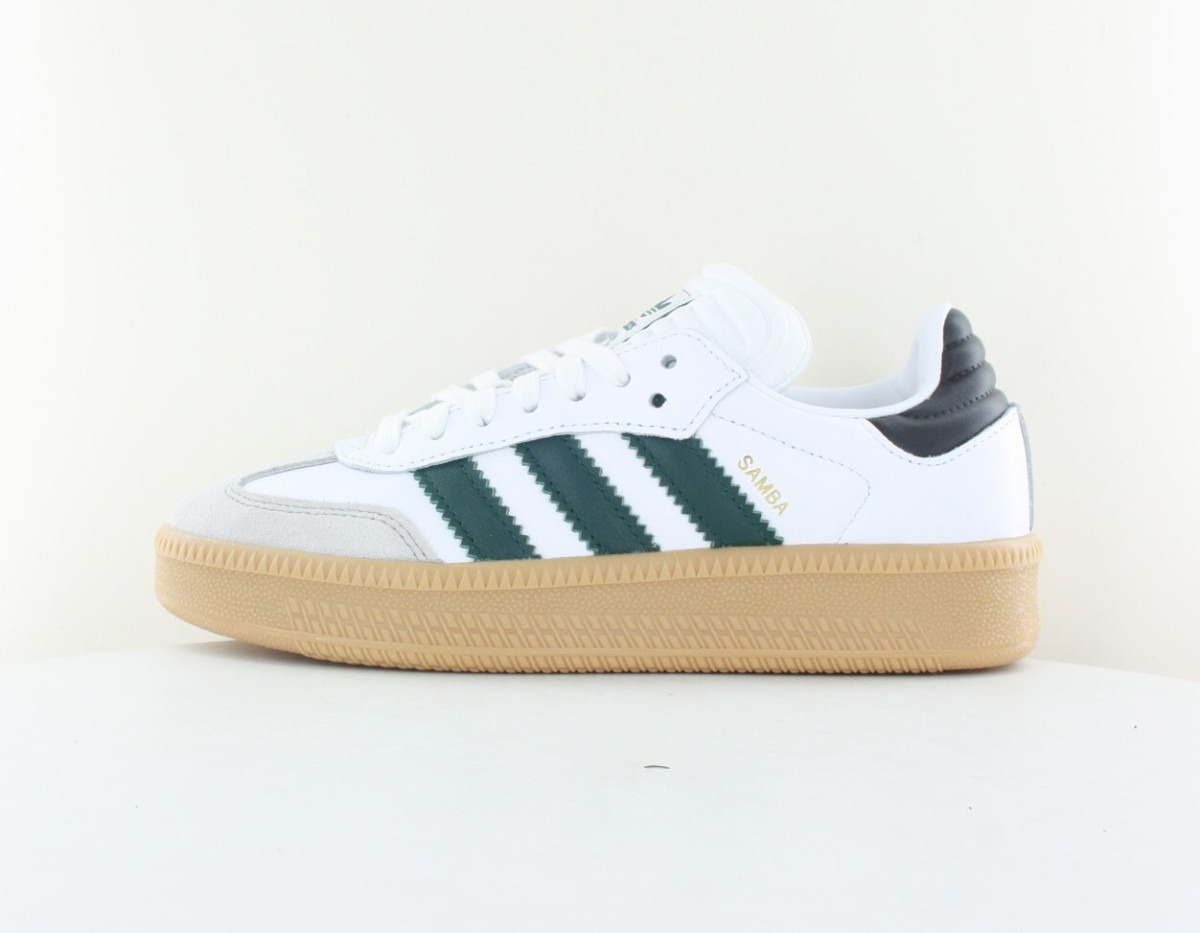 Adidas Samba xlg blanc vert fonce gomme