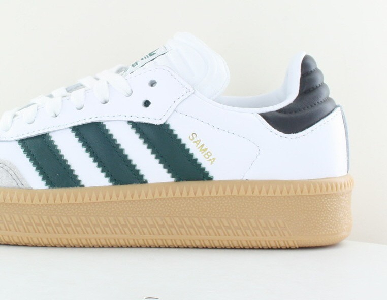 Adidas Samba xlg blanc vert fonce gomme