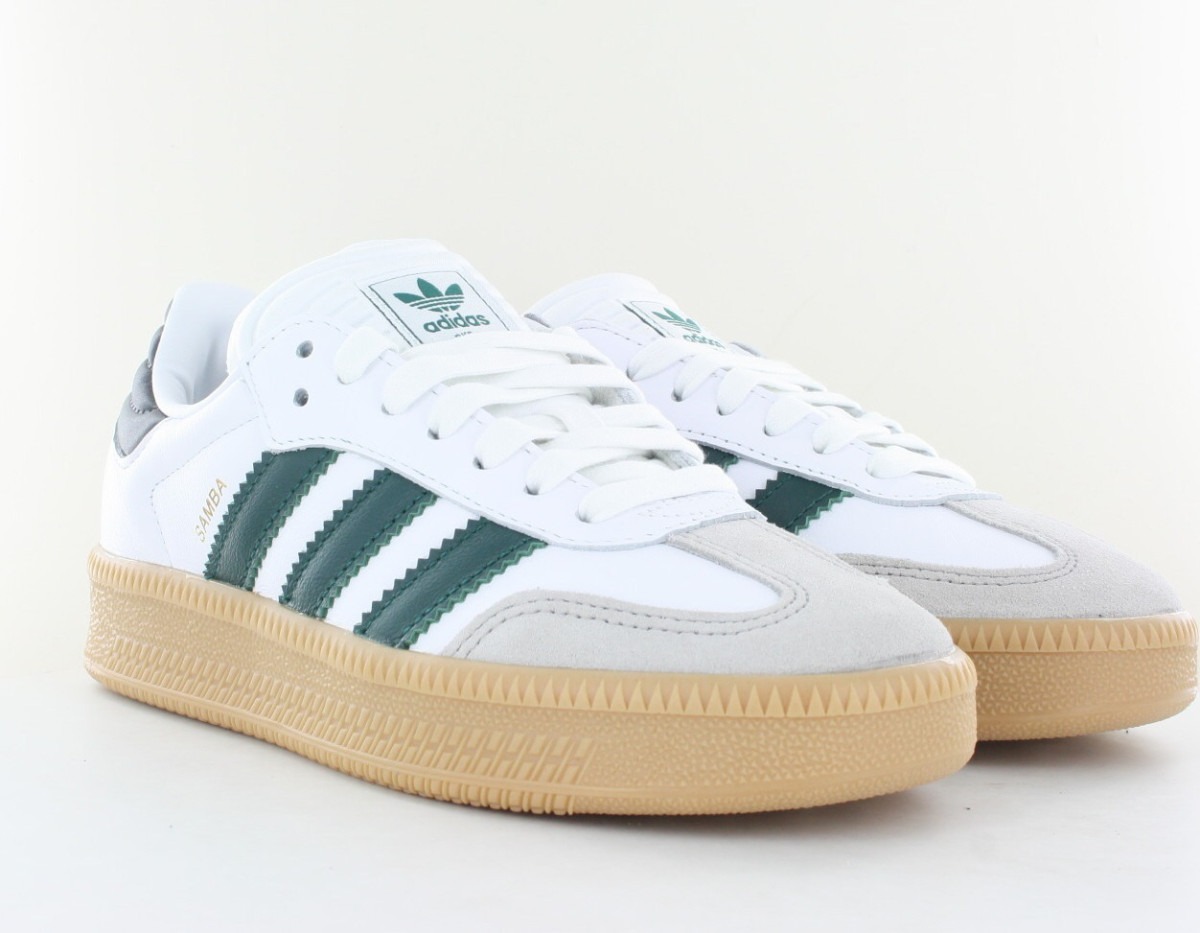 Adidas Samba xlg blanc vert fonce gomme