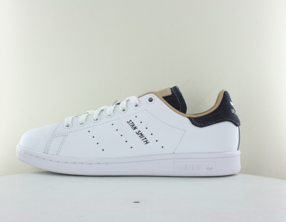 Adidas Stan smith blanc bleu jean beige