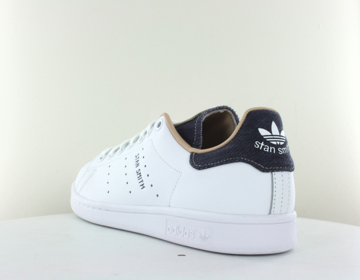 Adidas Stan smith blanc bleu jean beige