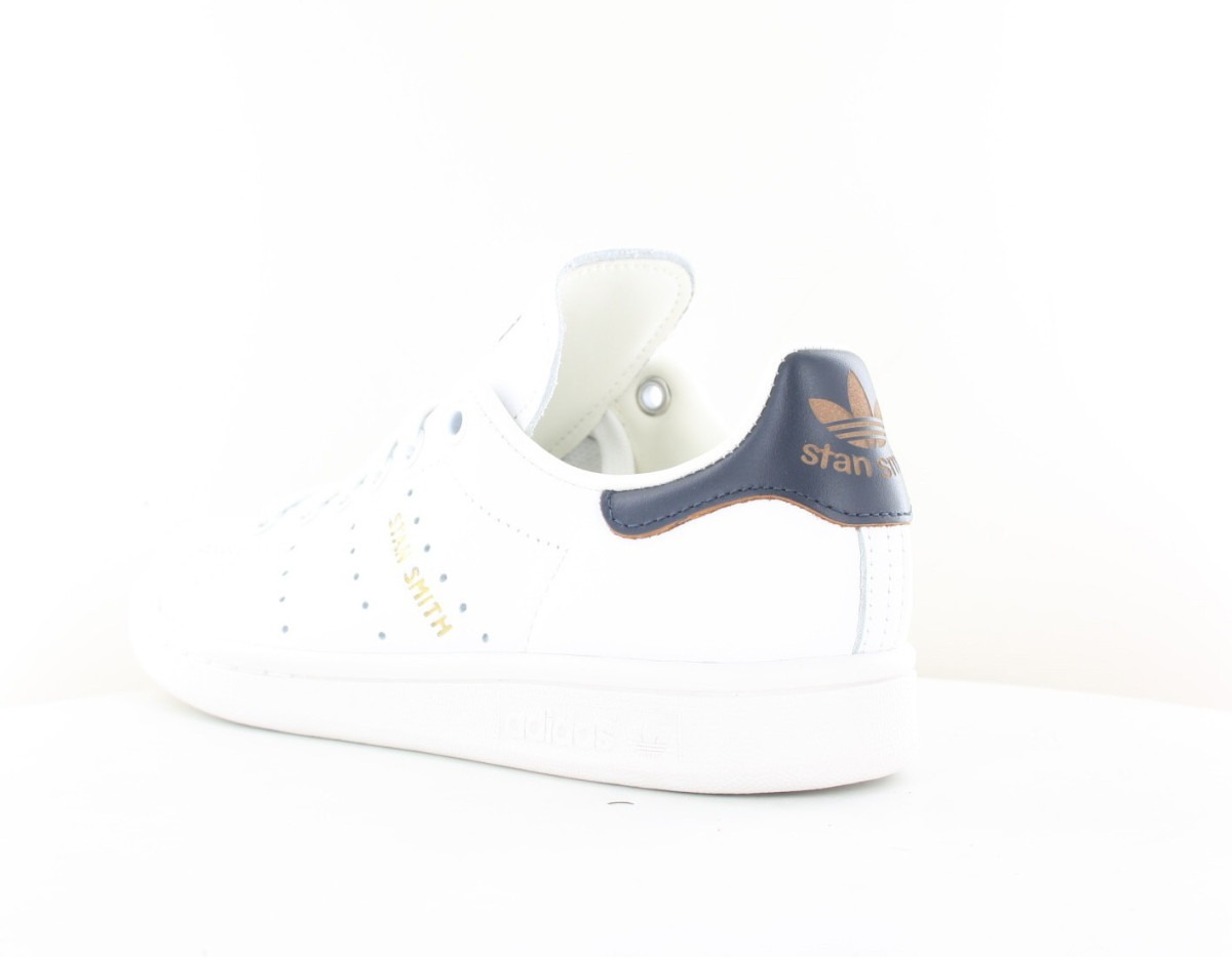 Adidas Stan smith blanc bleu marron or