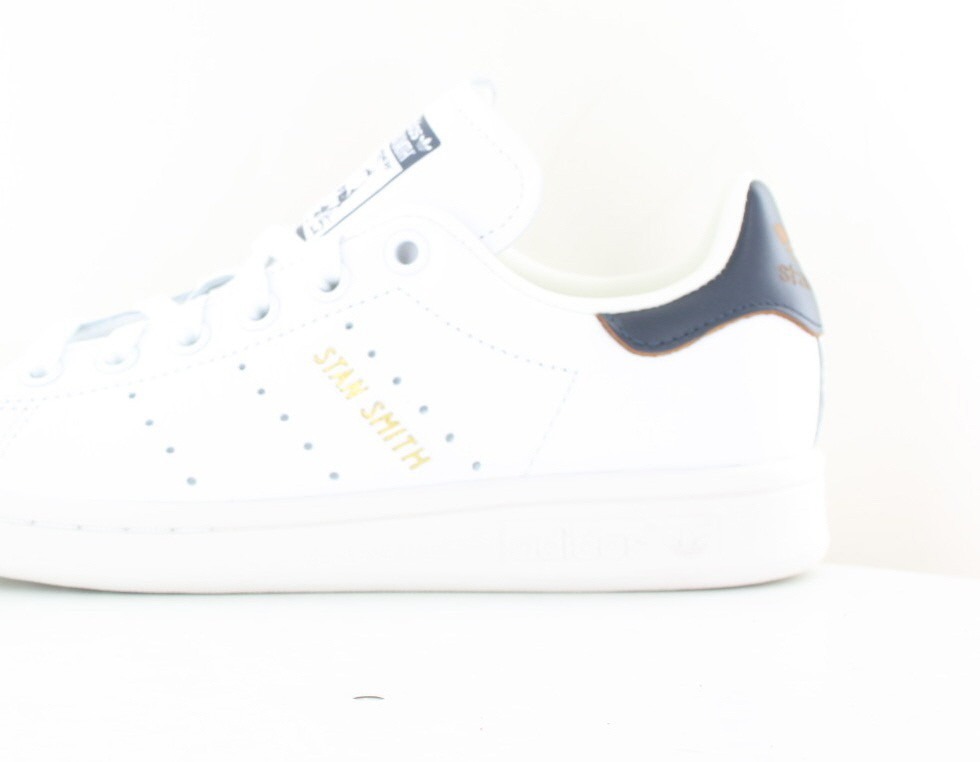 Adidas Stan smith blanc bleu marron or