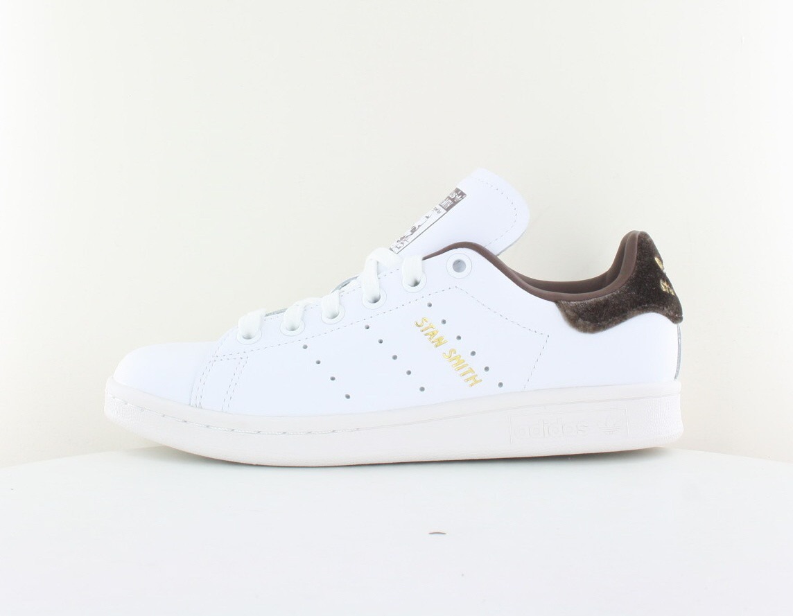 Adidas Stan smith blanc marron or