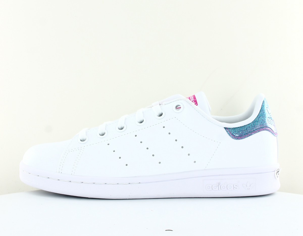 Adidas Stan smith J blanc galaxie rose bleu