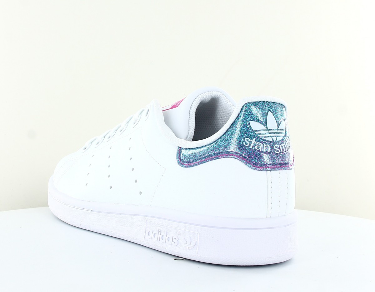 Adidas Stan smith J blanc galaxie rose bleu