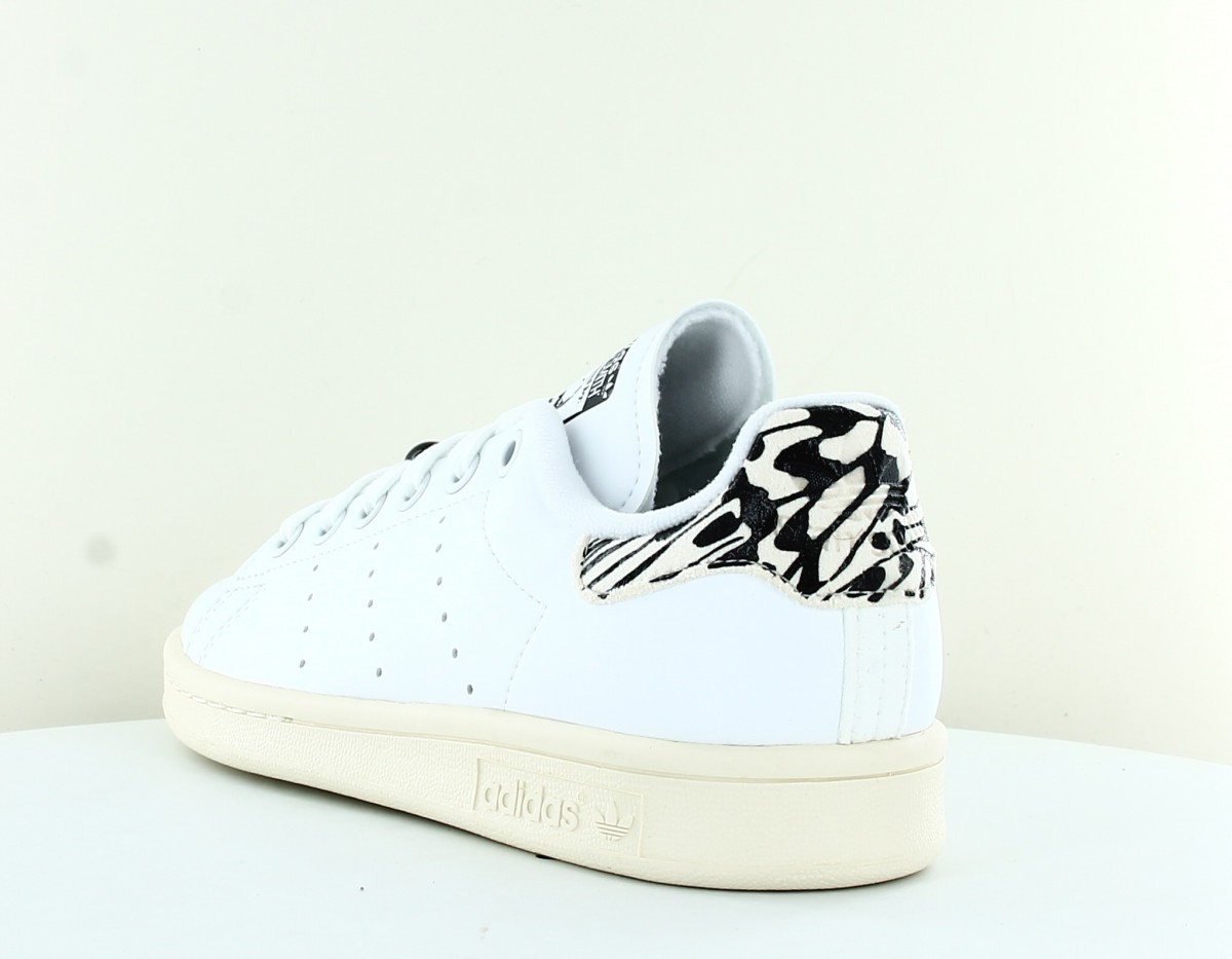 Adidas Stan smith print femme blanc beige noir