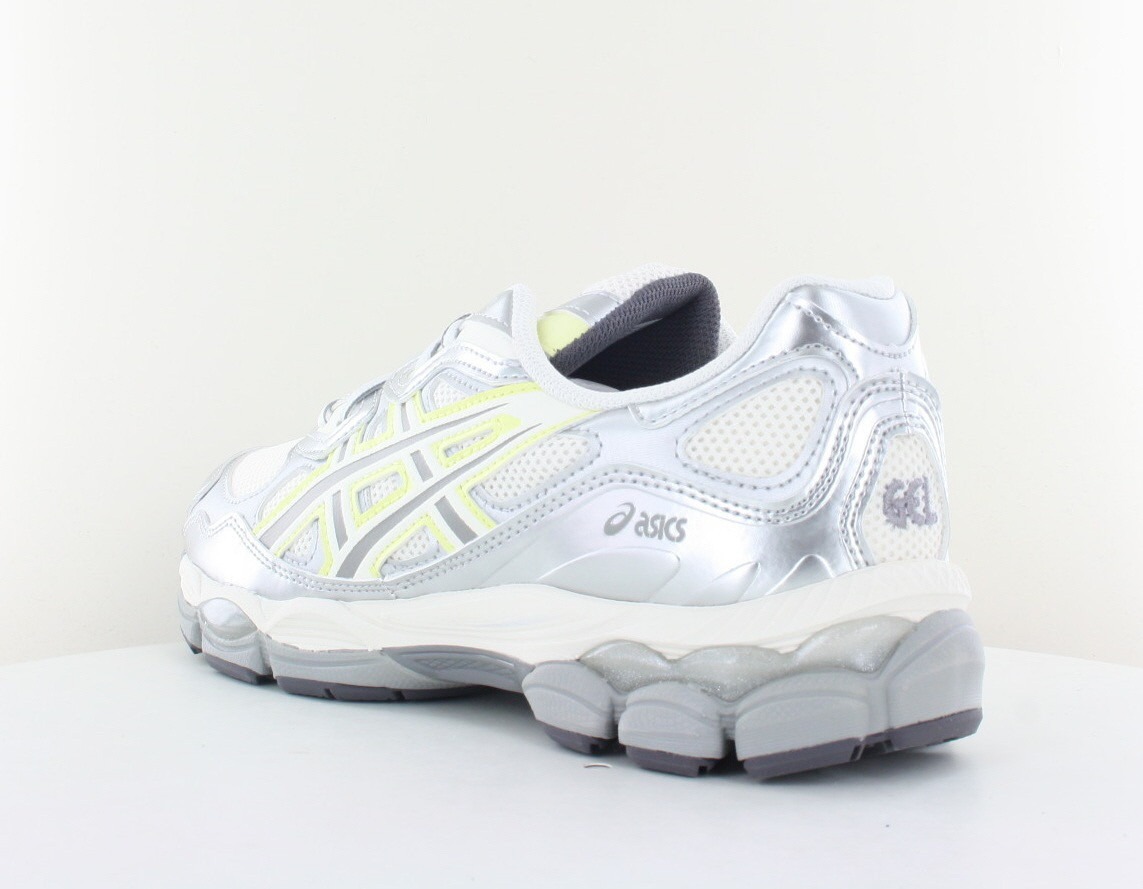 Asics Gel nyc x EMMI beige argent jaune fluo