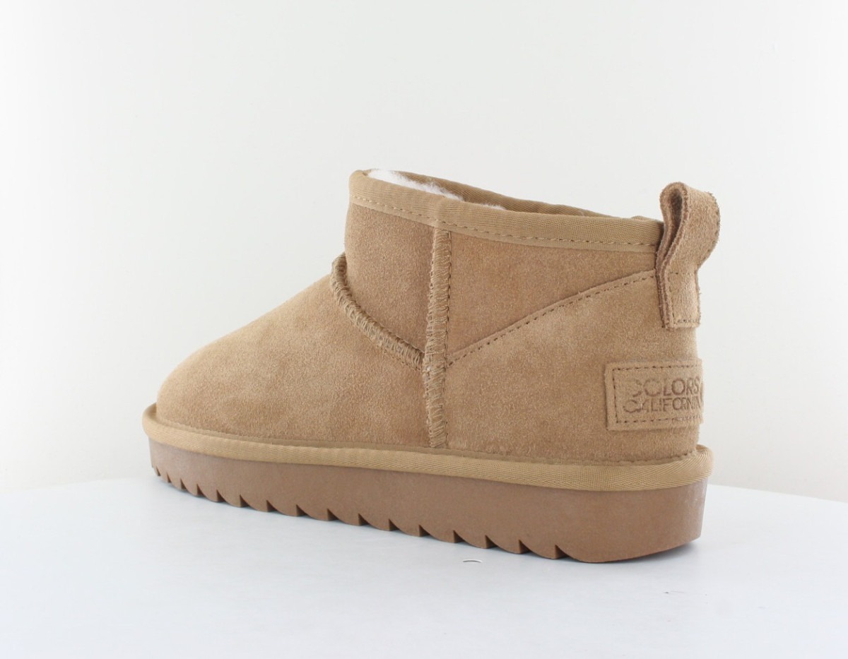 Color Of California Short winter boot tan beige