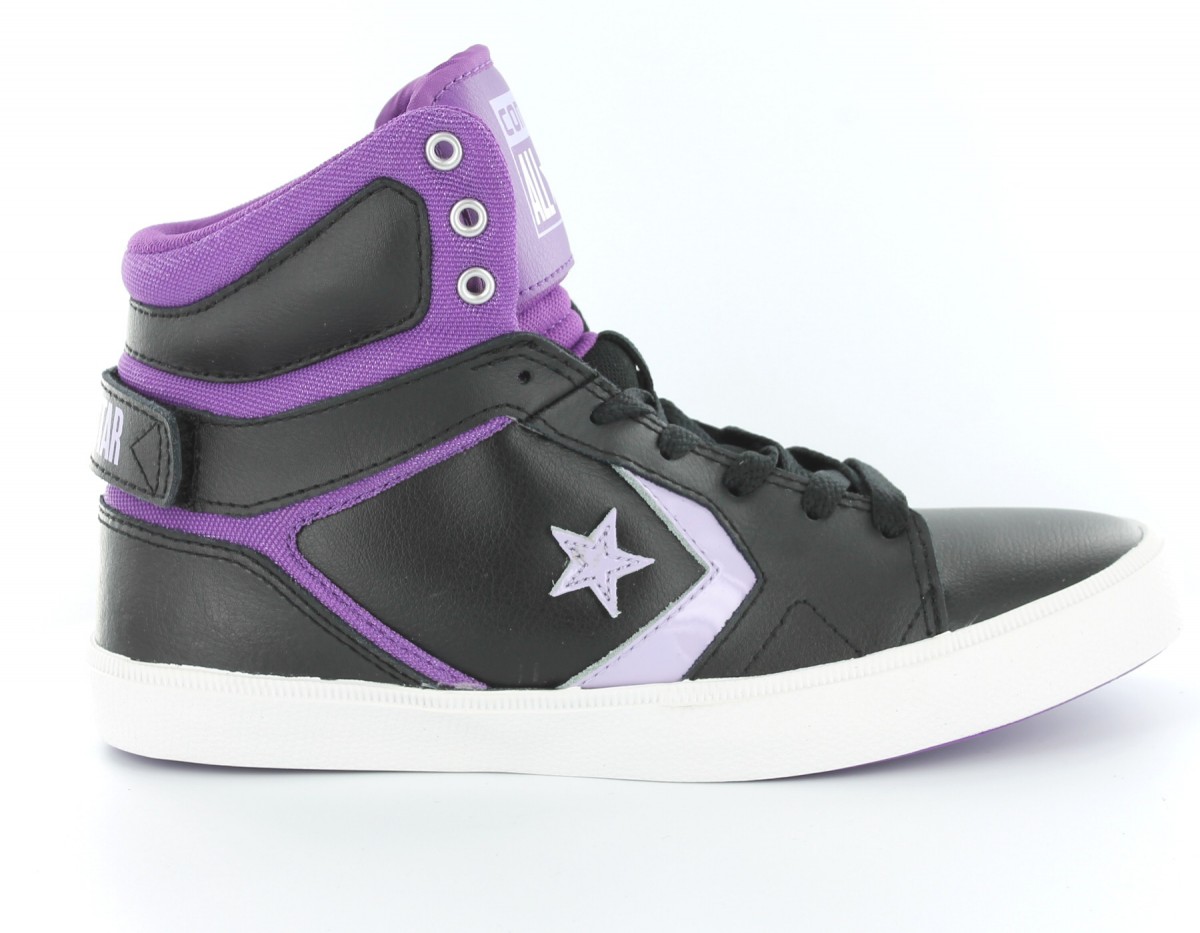 Converse As 12 lea Mid NOIR/VIOLET