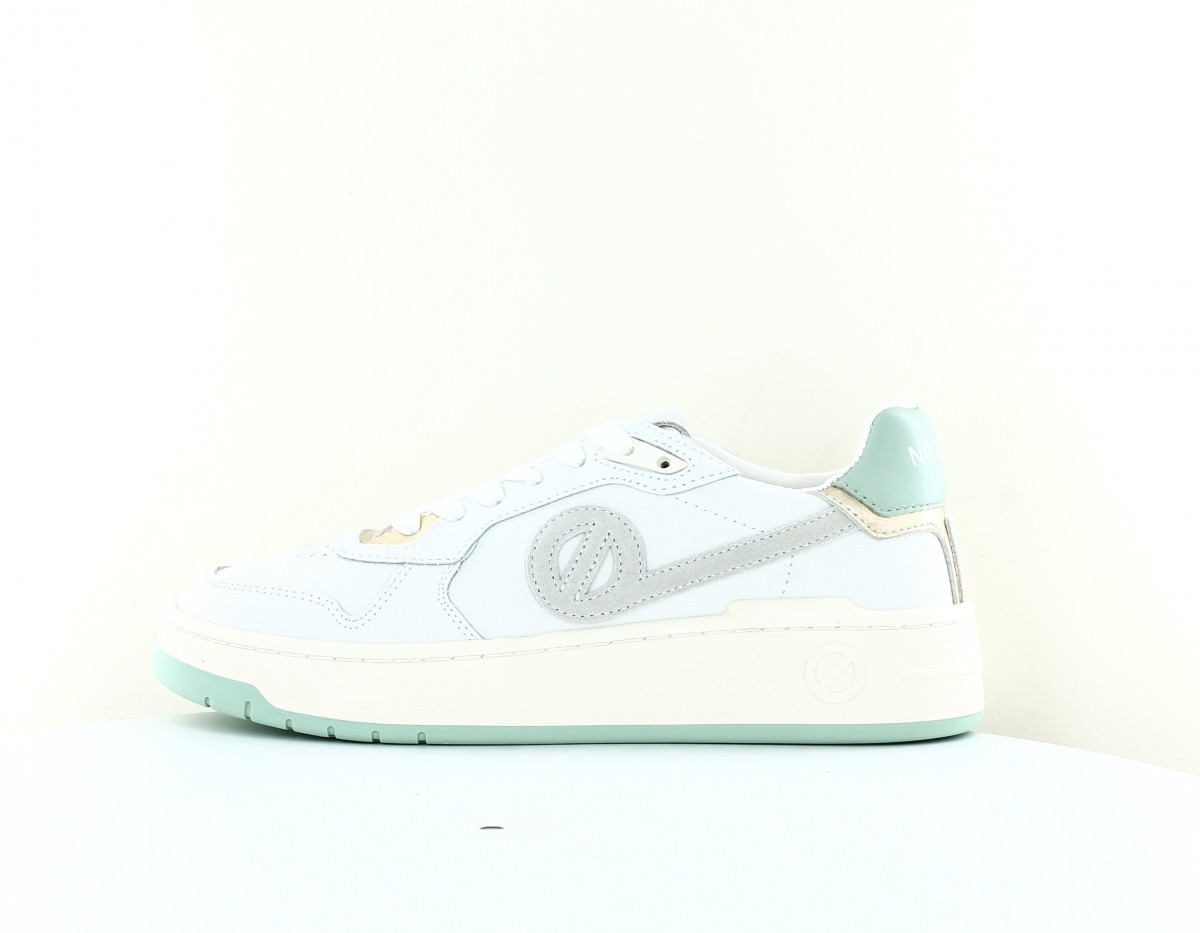 Noname Kelly sneaker blanc vert d'eau or