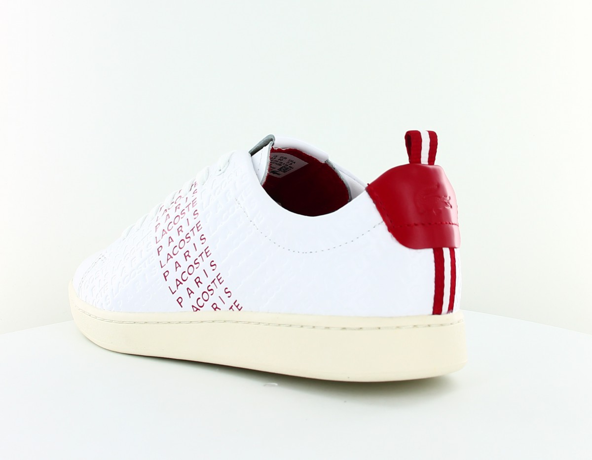 Lacoste Carnaby evo 119 11 blanc rouge