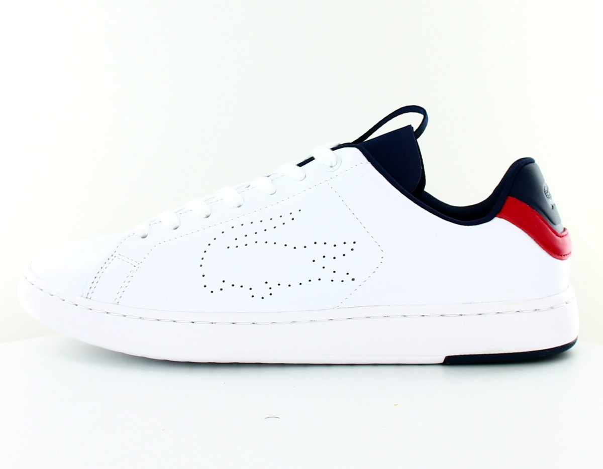 Lacoste Carnaby evo light blanc bleu marine rouge