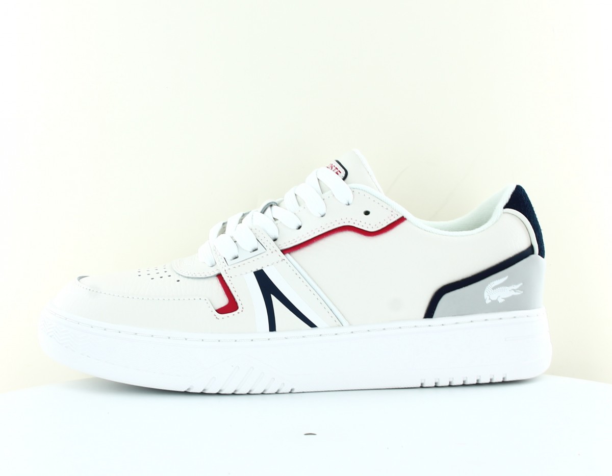 Lacoste L001 blanc bleu rouge