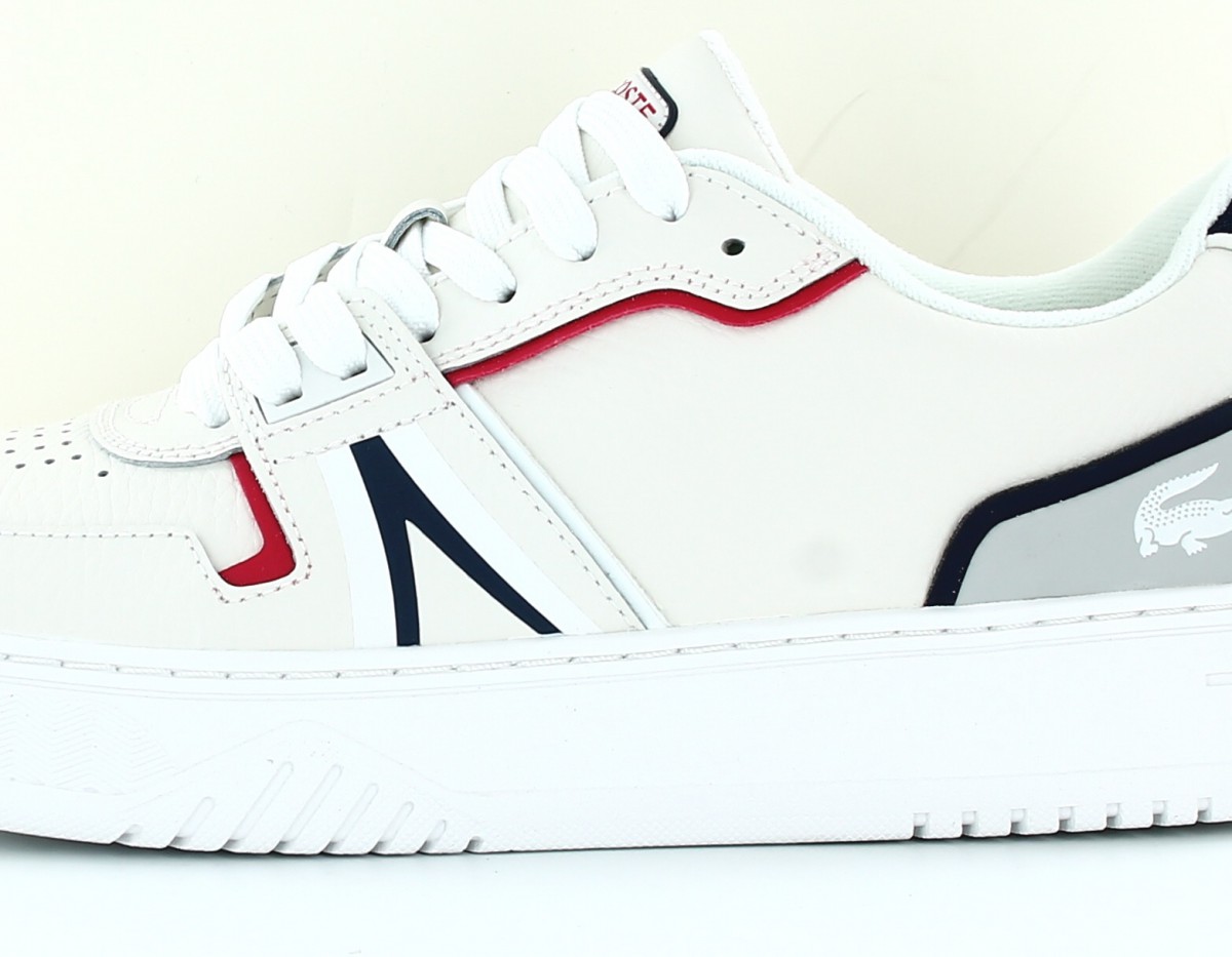 Lacoste L001 blanc bleu rouge