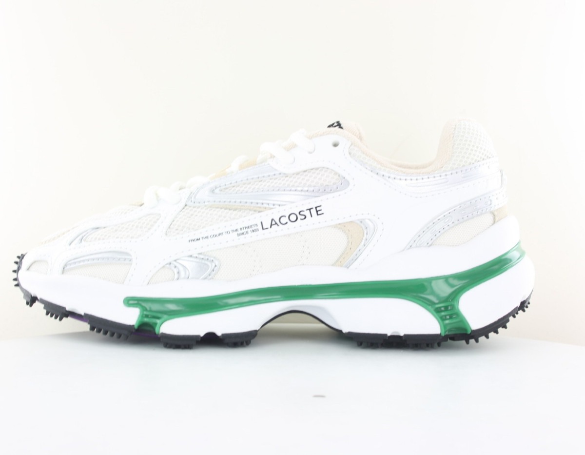 Lacoste L003 2k24 beige blanc vert argent