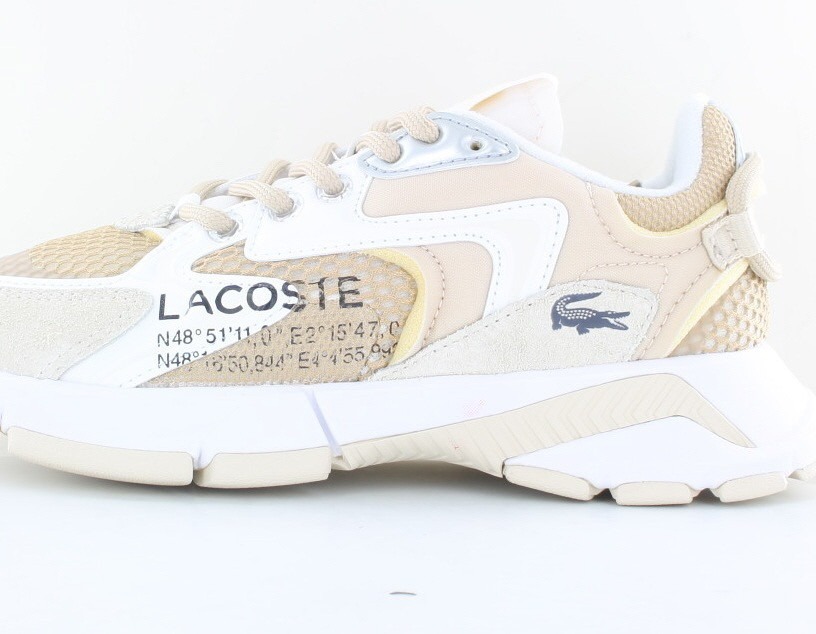 Lacoste L003 neo beige blanc argent