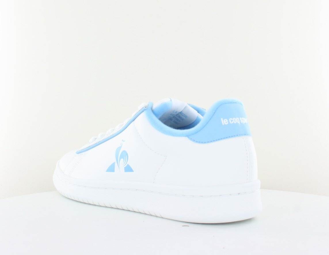 Lecoqsportif Court clean blanc bleu ciel