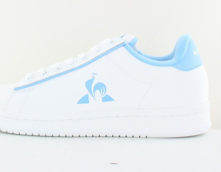 Lecoqsportif Court clean blanc bleu ciel